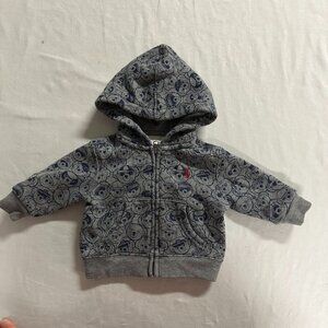 Ralph Lauren - full zip hoodie jacket with RL Bear design all around.